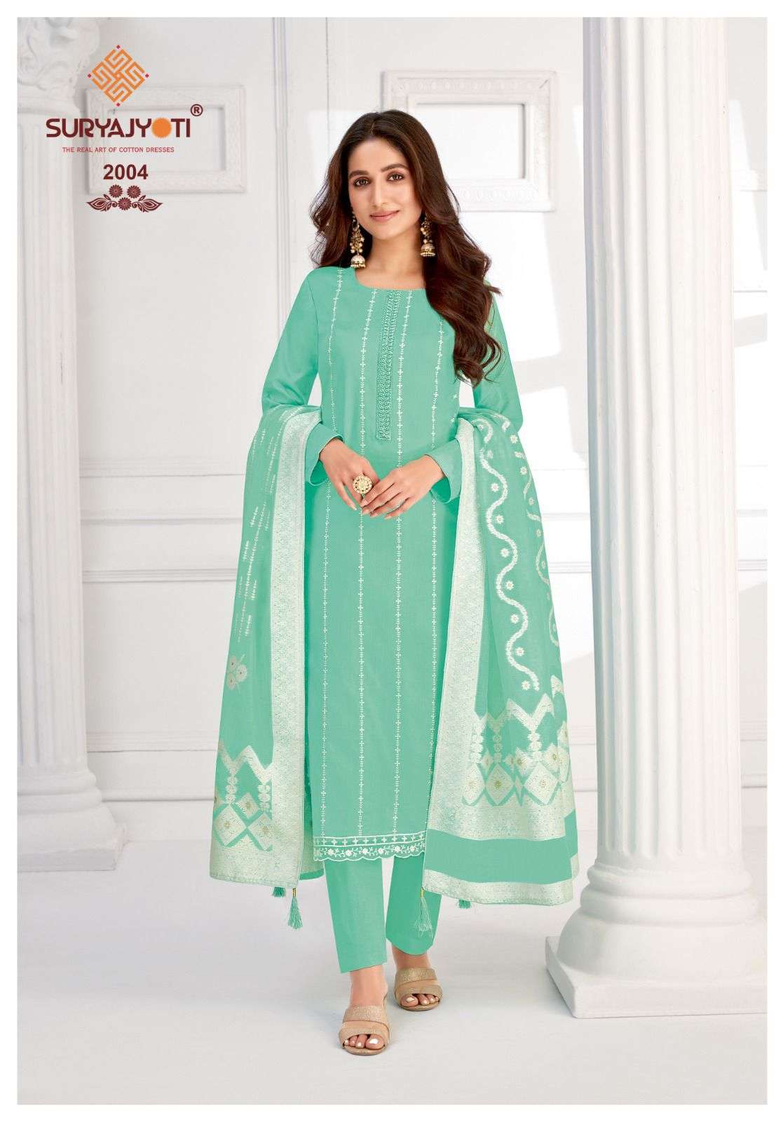 SURYAJYOTI KHANAK ADVANCE VOL 2 JAM SATIN FANCY WORK SUIT