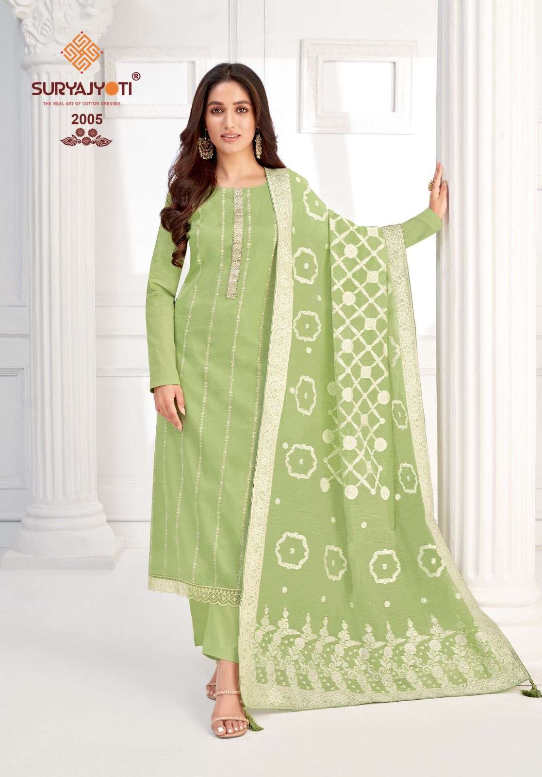 SURYAJYOTI KHANAK ADVANCE VOL 2 JAM SATIN FANCY WORK SUIT