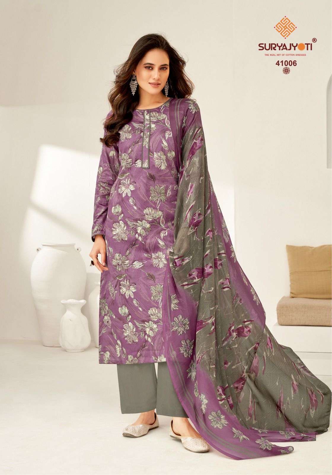SURYAJYOTI NAISHAA VOL 41 JAM SATIN PRINT SALWAR SUIT