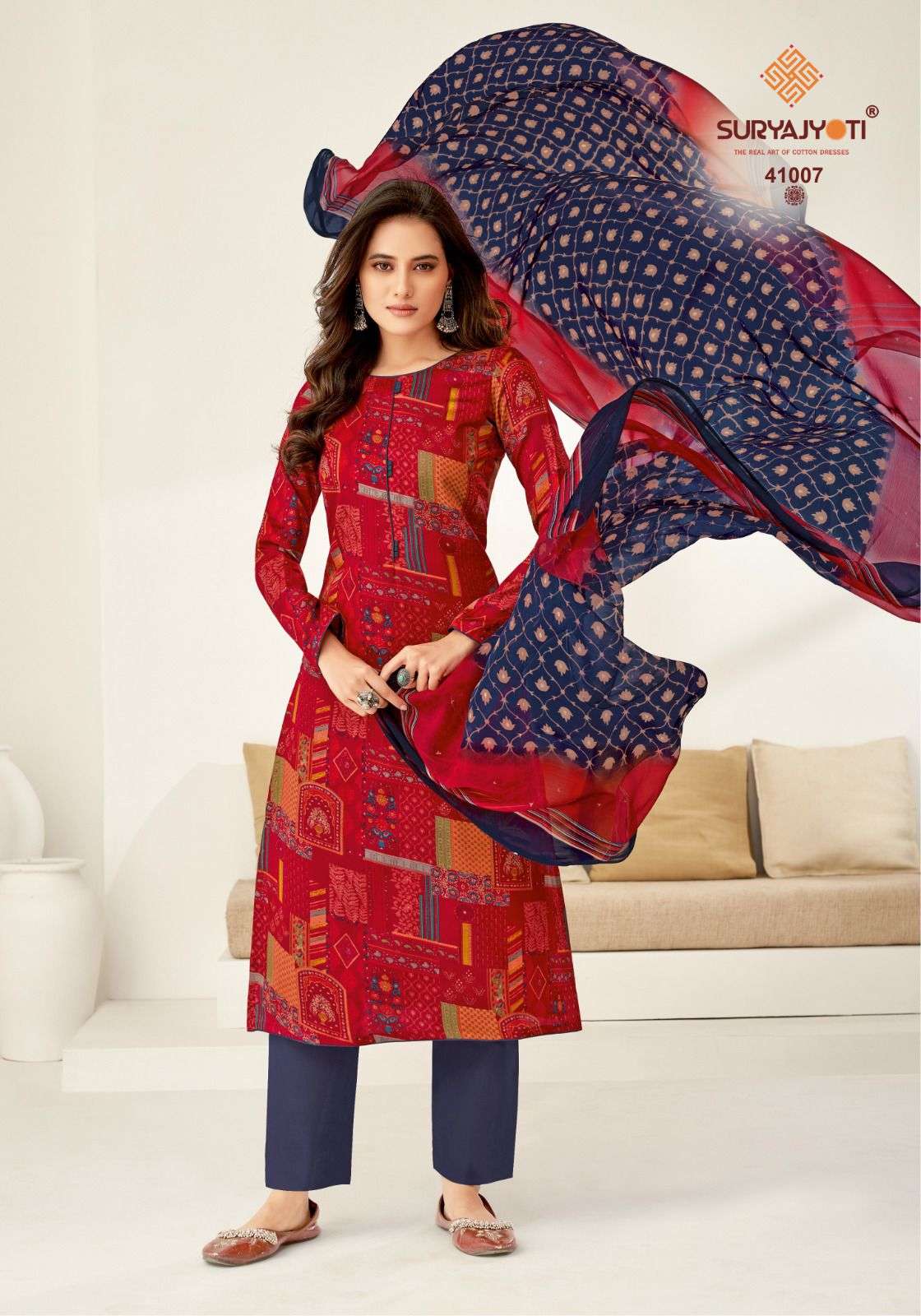 SURYAJYOTI NAISHAA VOL 41 JAM SATIN PRINT SALWAR SUIT