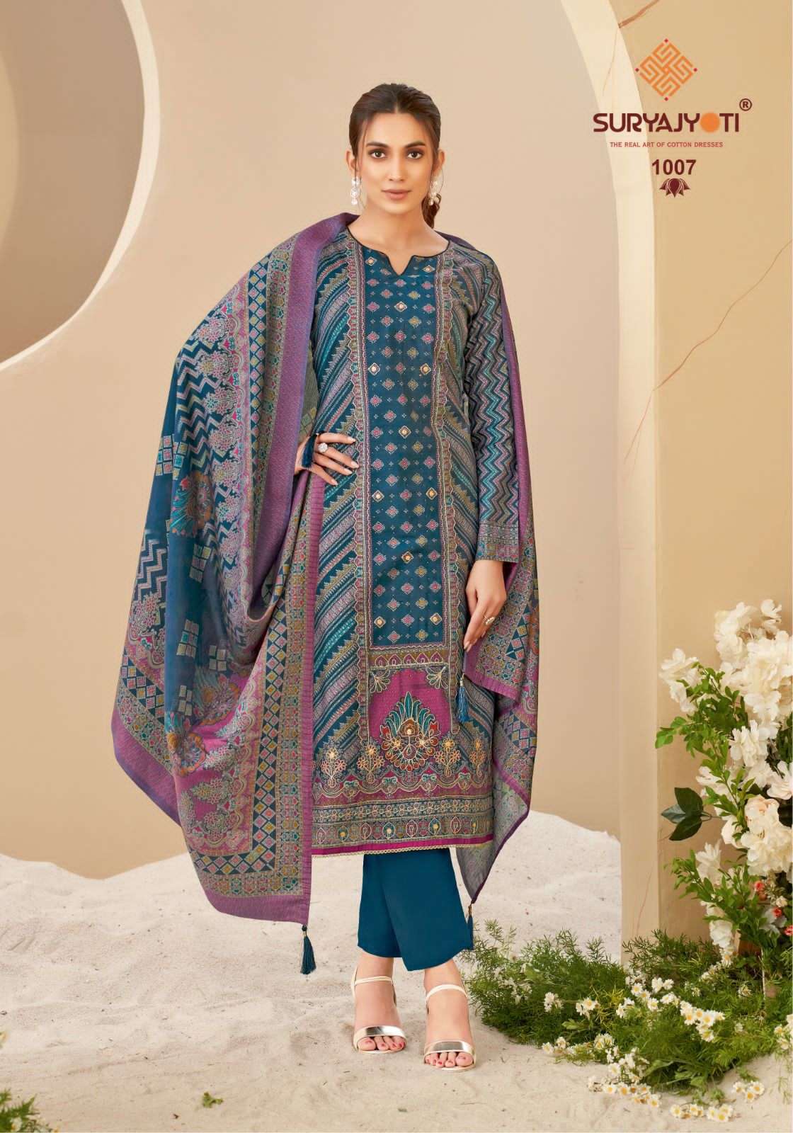 SURYAJYOTI PAYAL VOL 1 MODAL FABRICS FANCY WORK SUIT