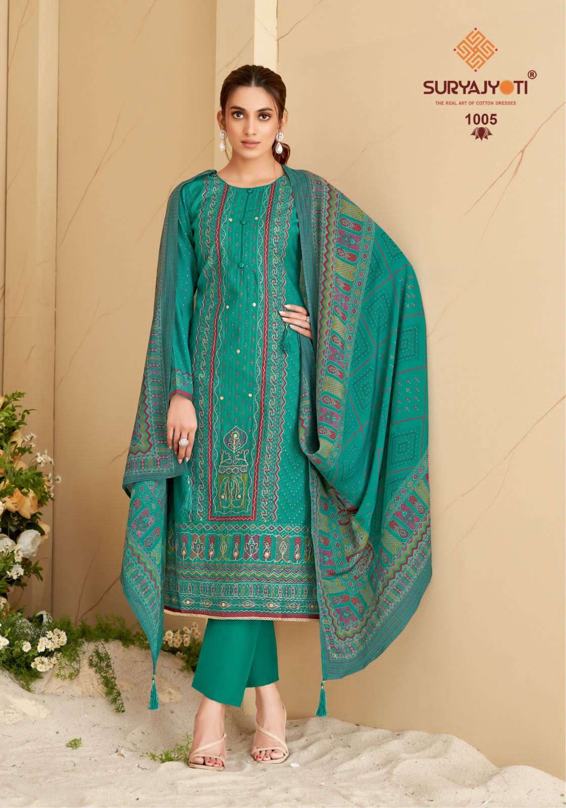 SURYAJYOTI PAYAL VOL 1 MODAL FABRICS FANCY WORK SUIT