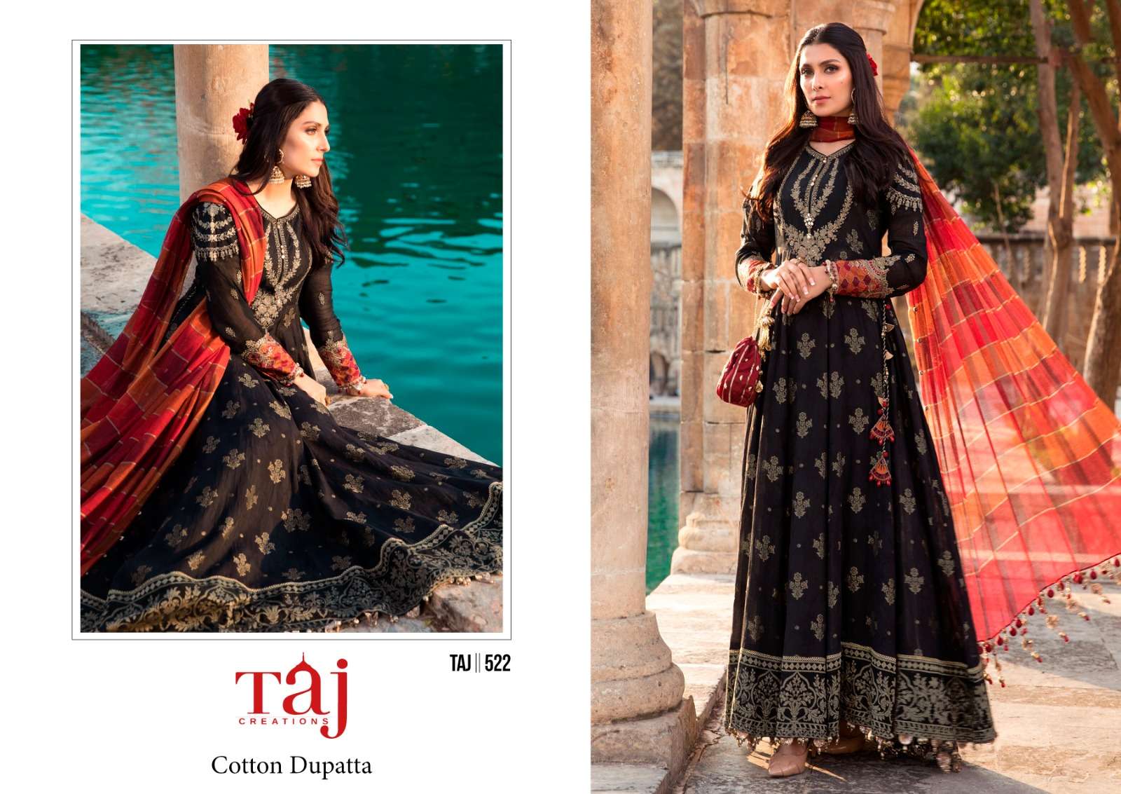 TAJ CREATION D NO 522 COTTON SALWAR KAMEEZ 