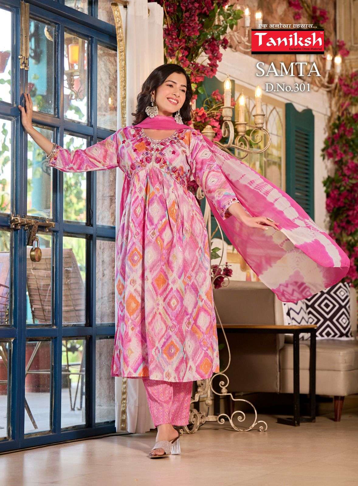 TANIKSH SAMTA VOL 3 ALIA CUT PATTERN KURTI COMBO SET 