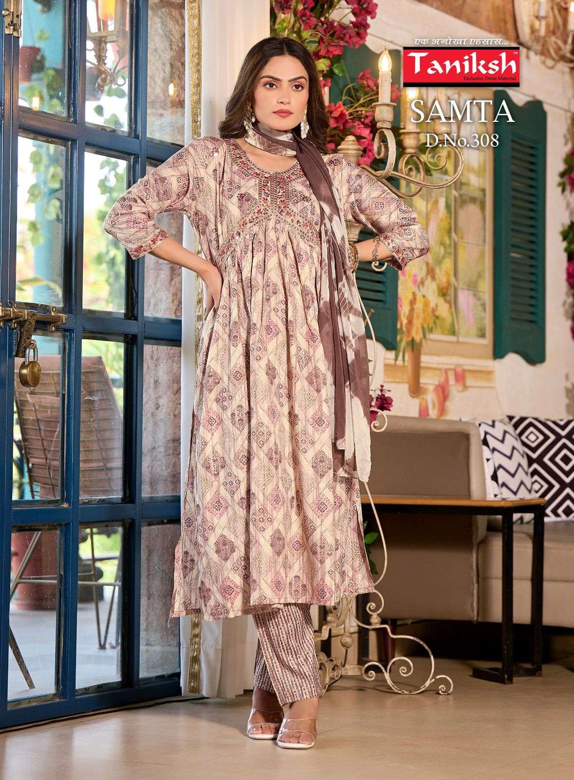 TANIKSH SAMTA VOL 3 ALIA CUT PATTERN KURTI COMBO SET 