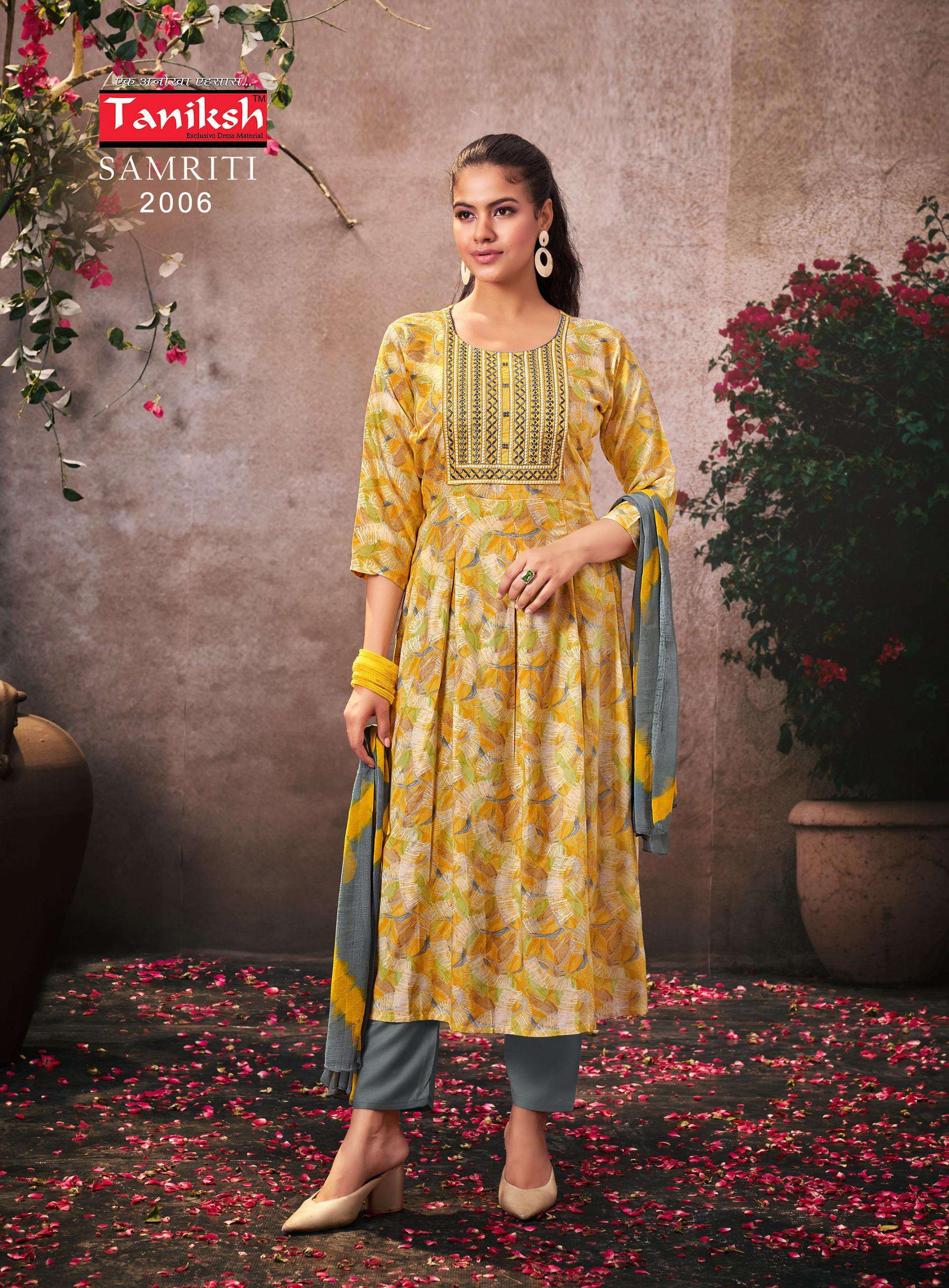 TANIKSH SAMRITI VOL 2 FANCY NAIRA CUT PATTERN KURTI COMBO SET 