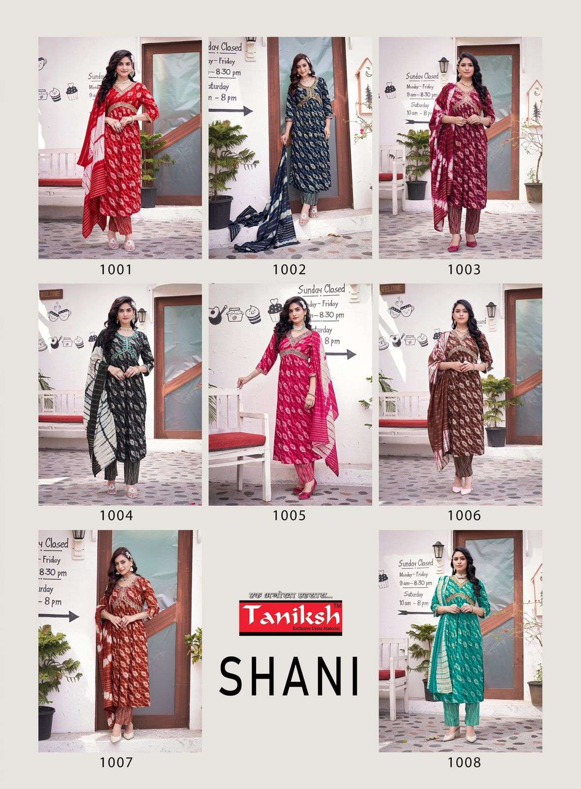 TANIKSH SHANI VOL 1 FANCY ALIA CUT PATTERN KURTI COMBO SET 