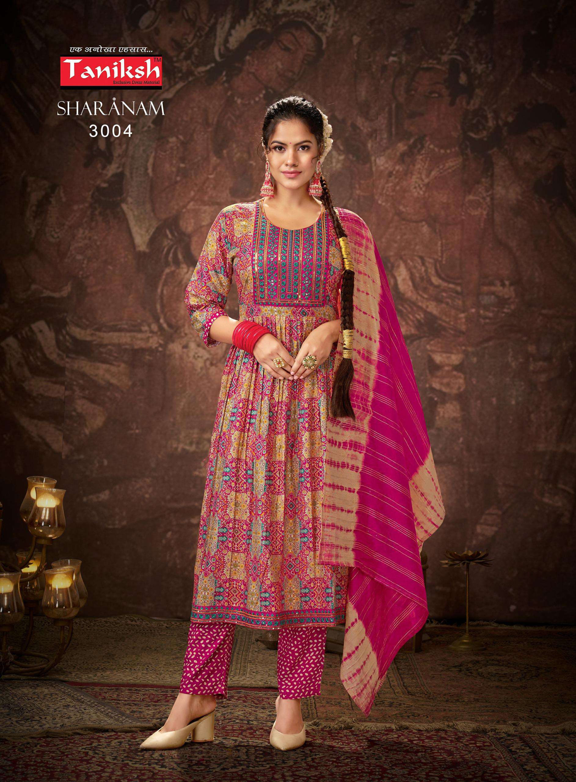 TANIKSH SHARANAM VOL 3 FANCY NAIRA STYLE KURTI COMBO SET 