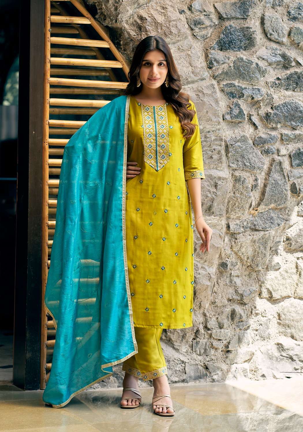 VANISKA FIZA VOL 1 SILK FANCY EMBROIDERY KURTI WITH PANT AND DUPATTA 