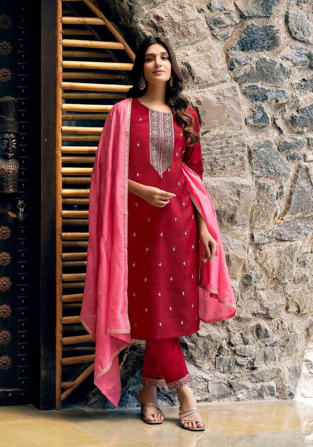 VANISKA FIZA VOL 1 SILK FANCY EMBROIDERY KURTI WITH PANT AND DUPATTA 