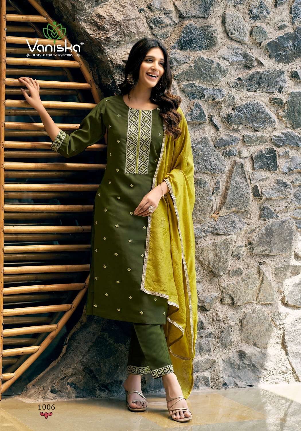 VANISKA FIZA VOL 1 SILK FANCY EMBROIDERY KURTI WITH PANT AND DUPATTA 
