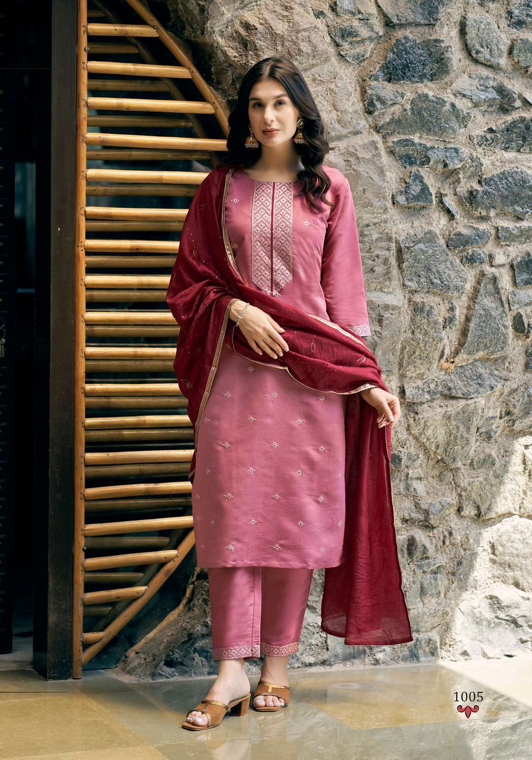 VANISKA FIZA VOL 1 SILK FANCY EMBROIDERY KURTI WITH PANT AND DUPATTA 