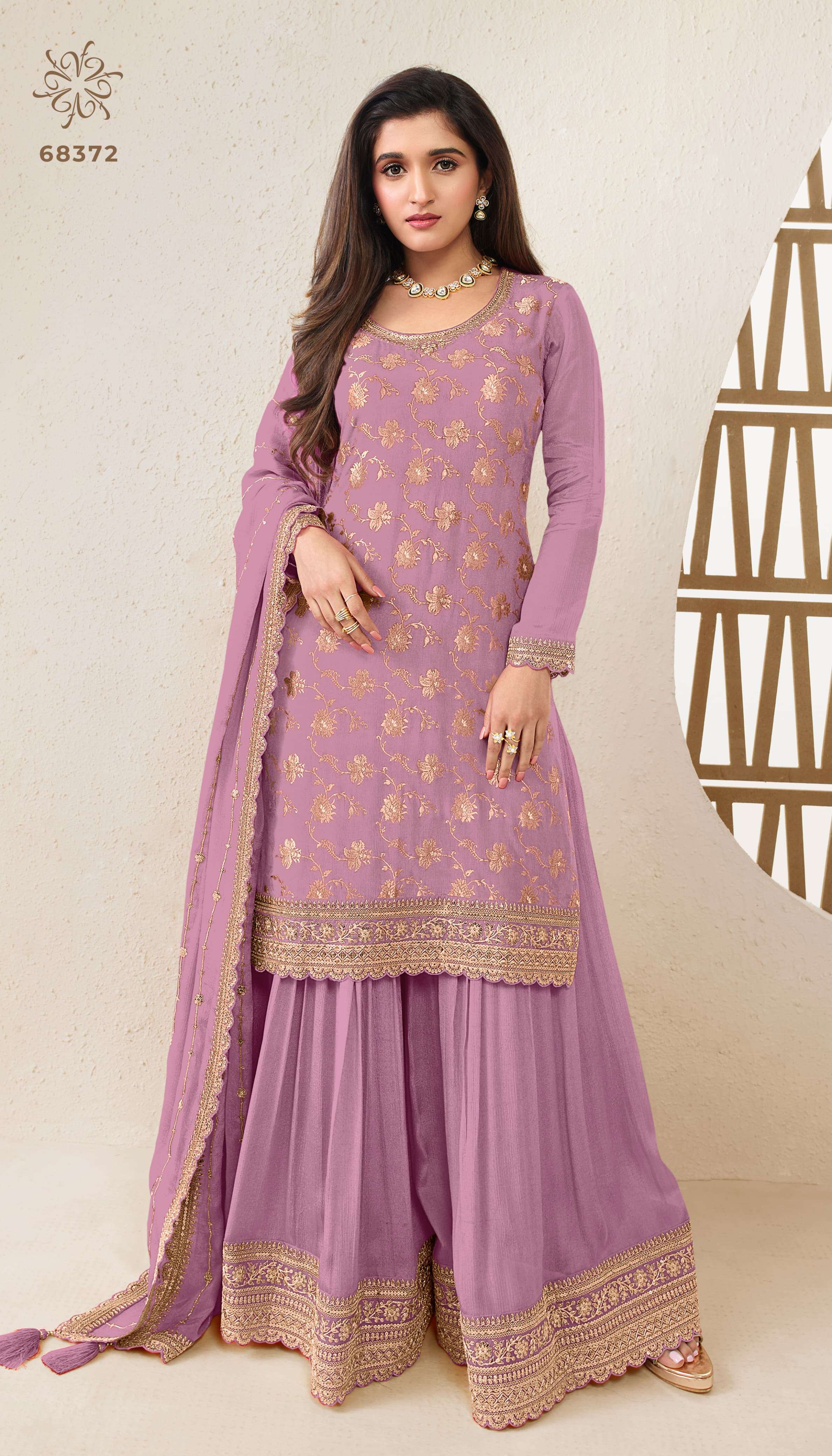 VINAY FASHION KULEESH KARVA COLOUR PLUS JACQUARD HEAVY DESIGNER SUIT