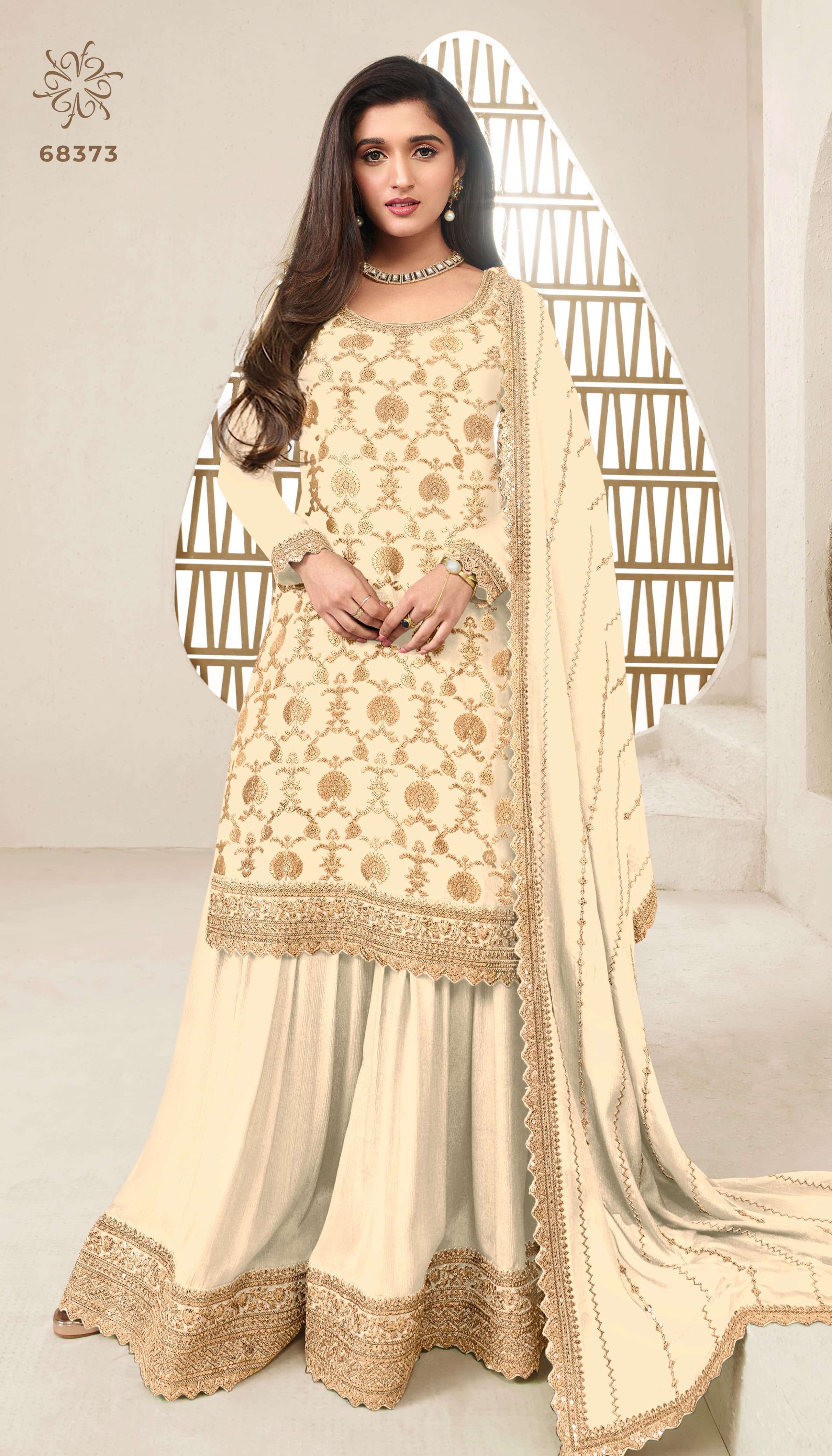 VINAY FASHION KULEESH KARVA COLOUR PLUS JACQUARD HEAVY DESIGNER SUIT