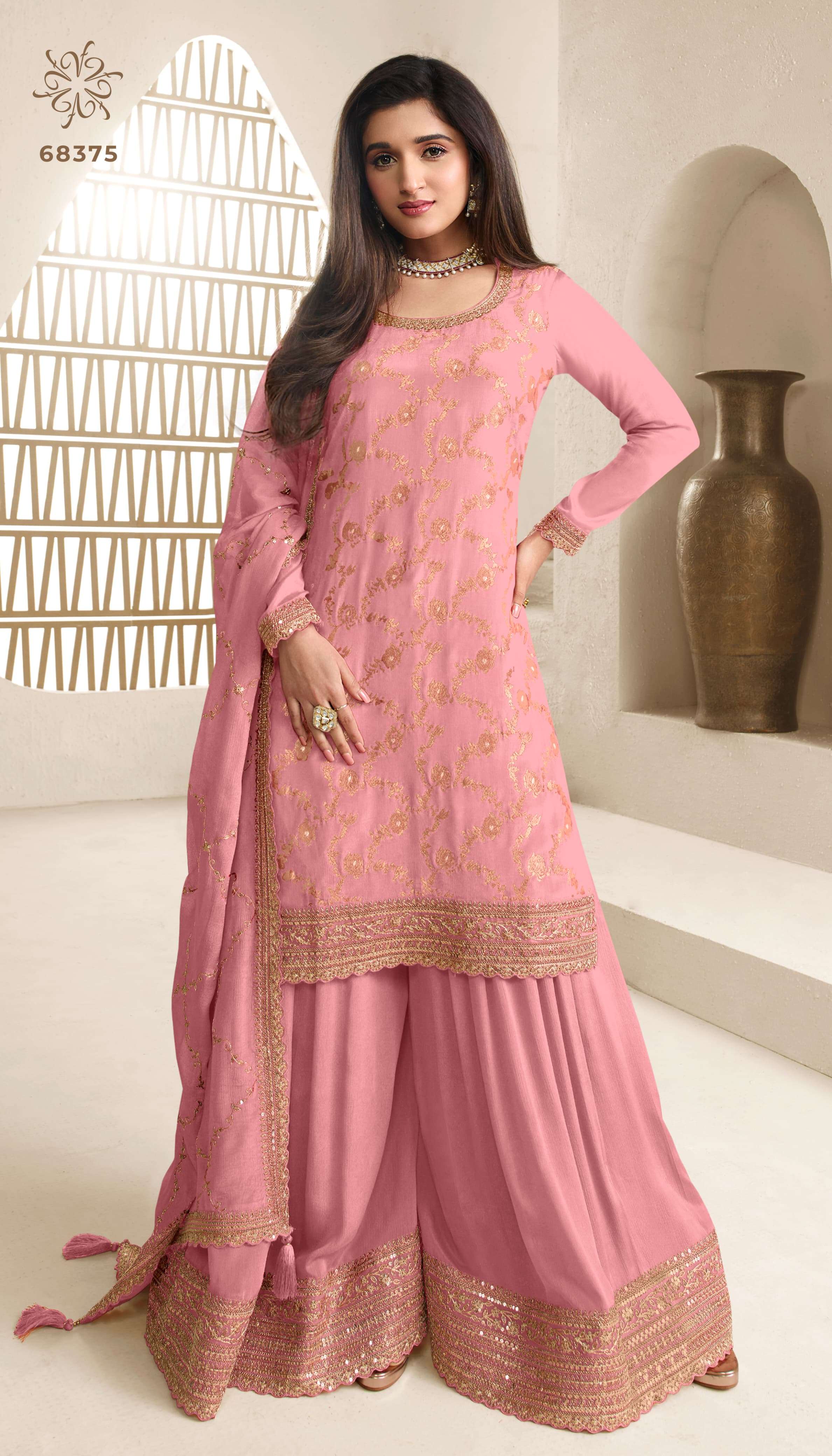 VINAY FASHION KULEESH KARVA COLOUR PLUS JACQUARD HEAVY DESIGNER SUIT