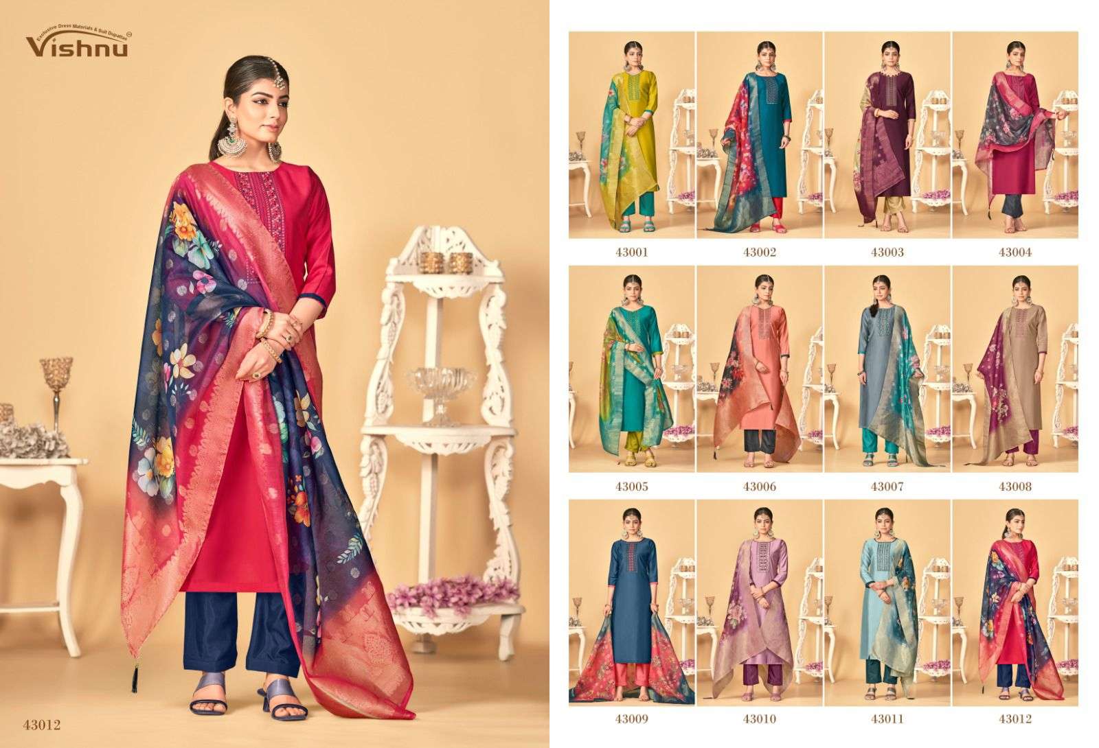 VISHNU IMPEX RASHMIKA SILK FANCY WORK SALWAR SUIT
