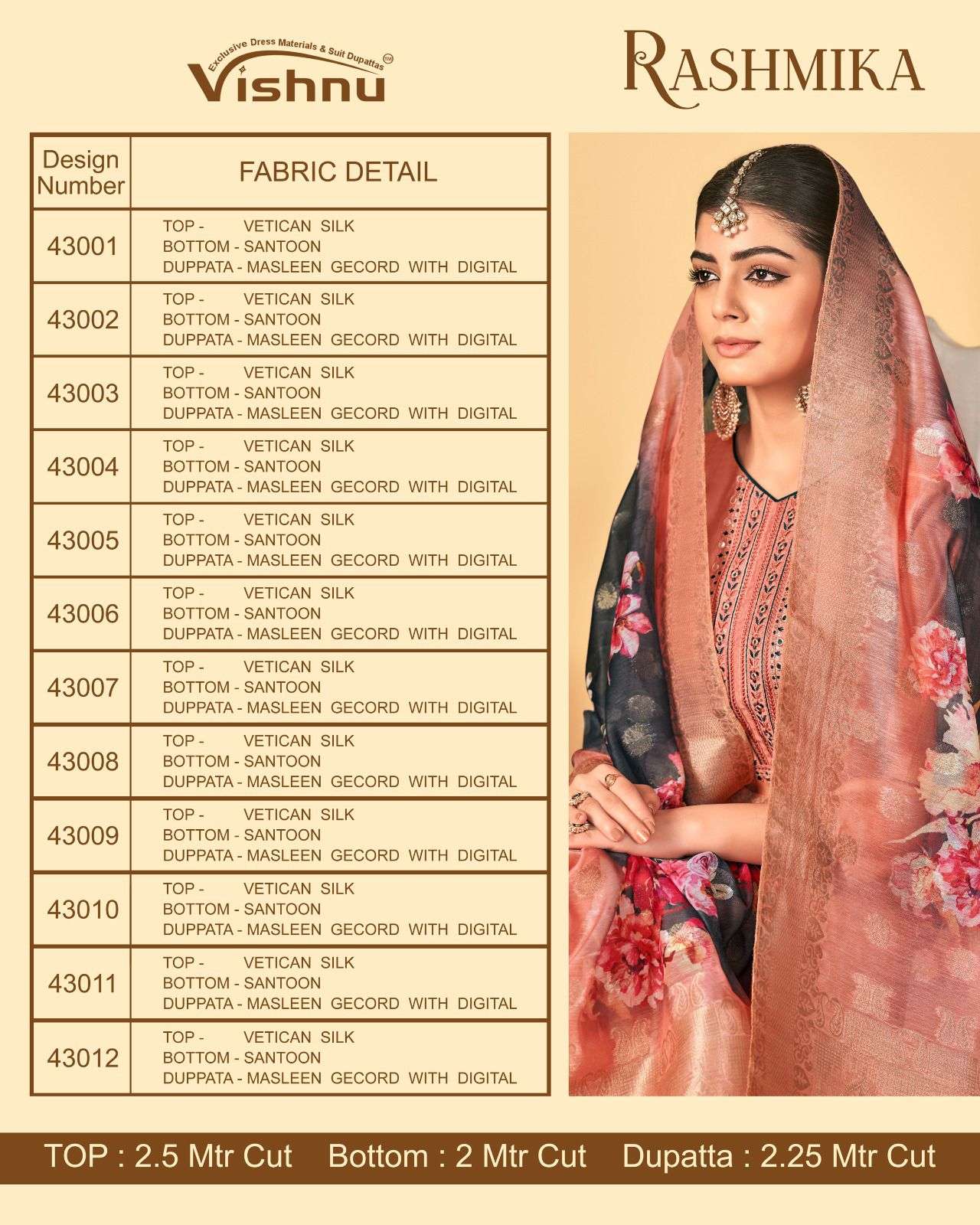 VISHNU IMPEX RASHMIKA SILK FANCY WORK SALWAR SUIT
