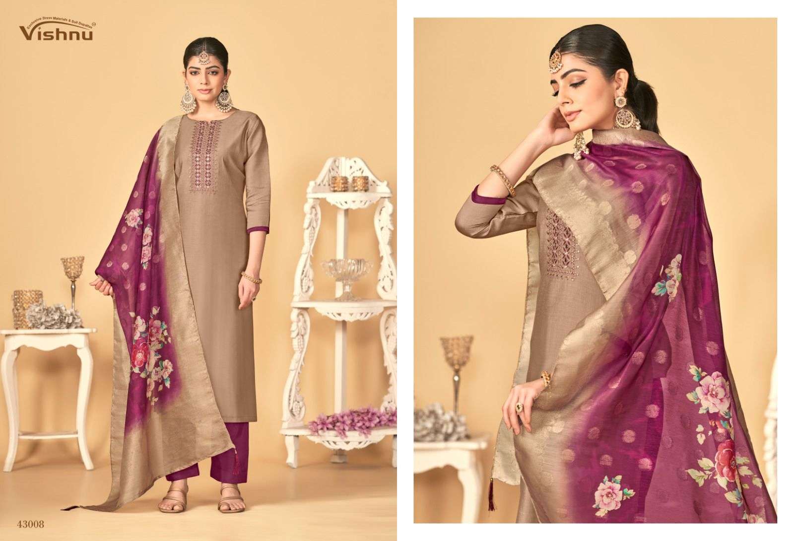 VISHNU IMPEX RASHMIKA SILK FANCY WORK SALWAR SUIT