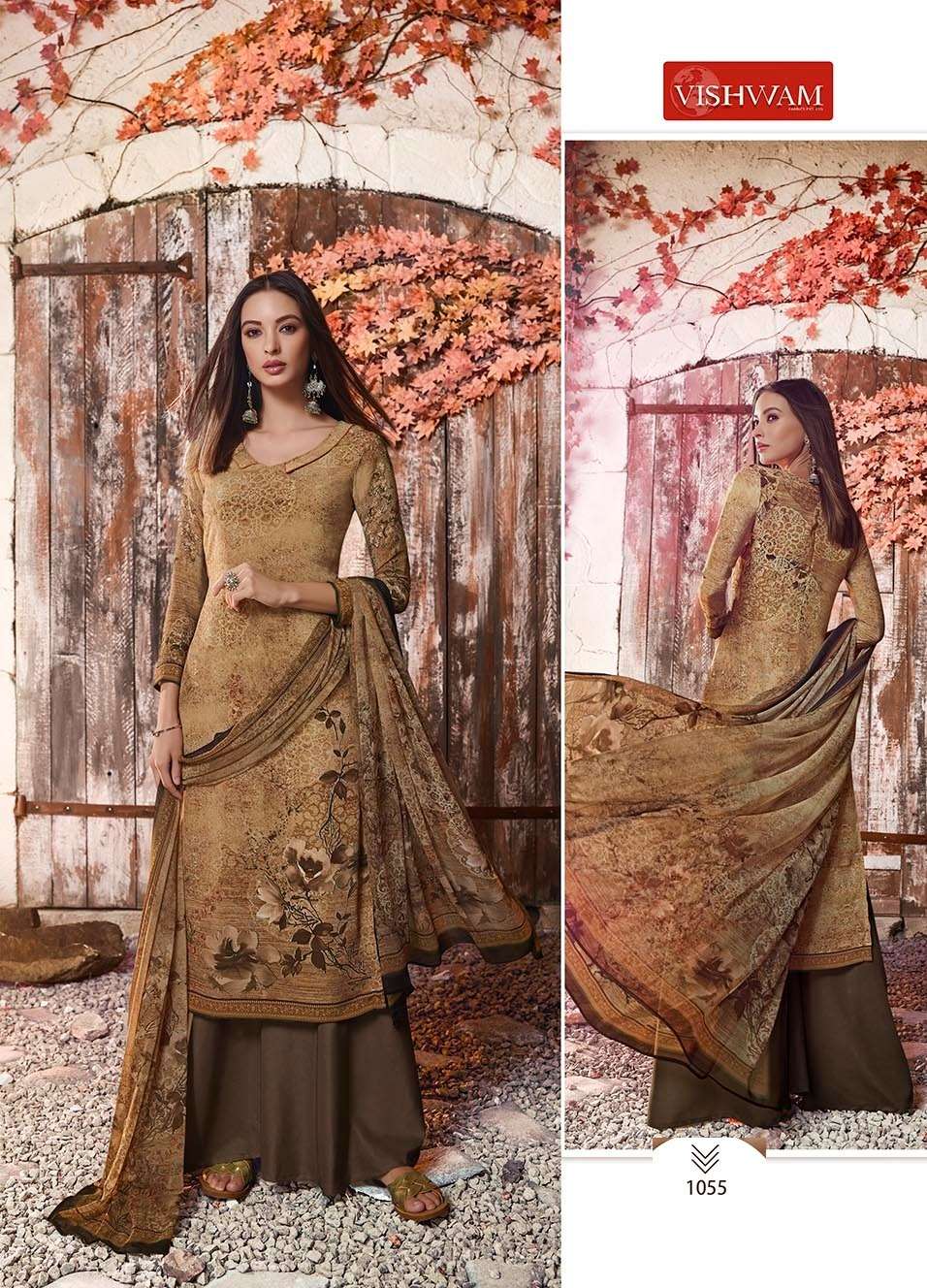 VISHWAM FABRICS CAFE LATTE SERIES CRAPE DRESS