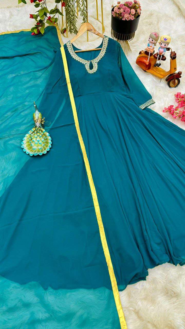 ZD 10094 GOWN DUPATTA