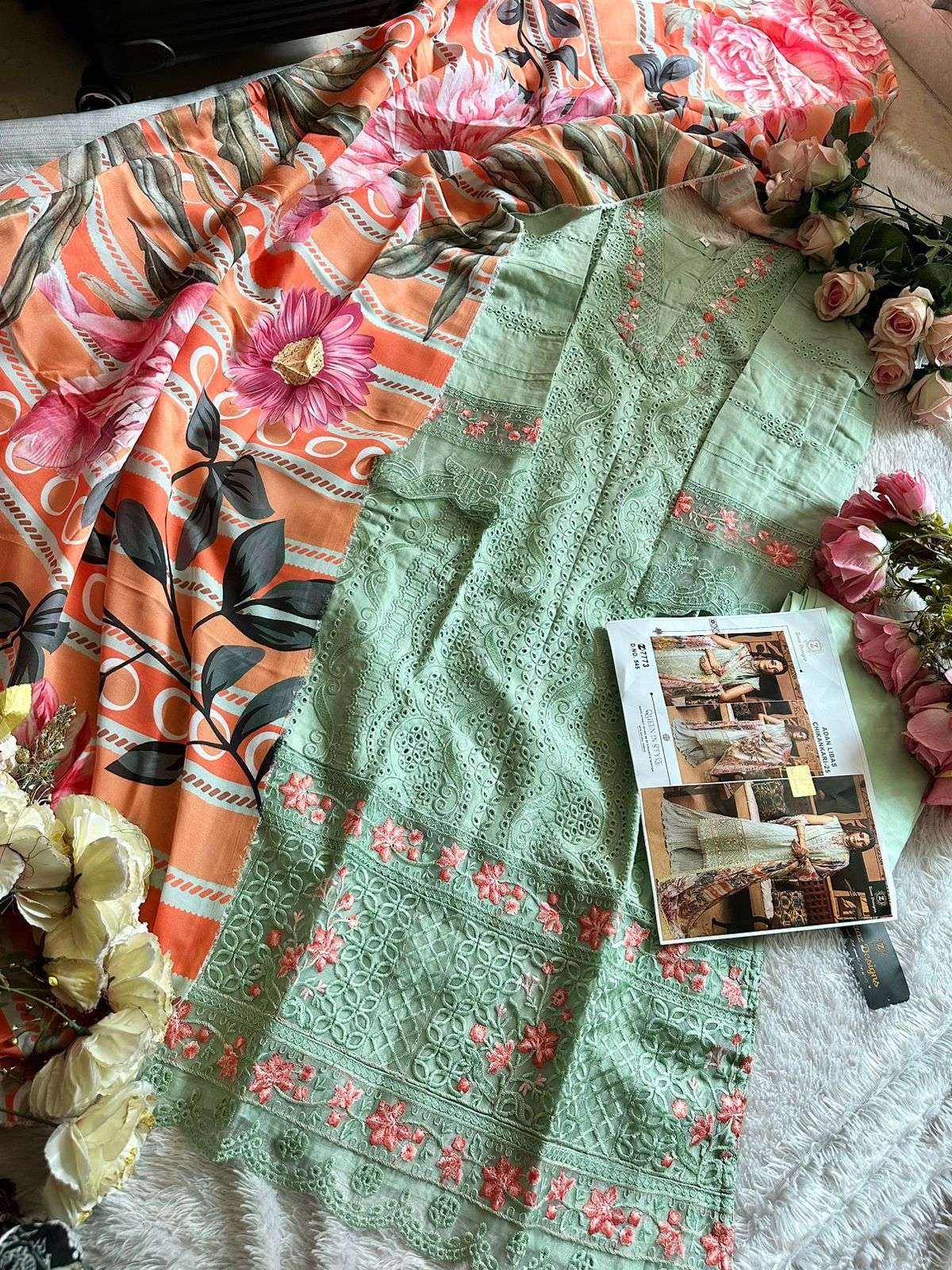 ZIAAZ DESIGNS CODE 545 TO 548 EMBROIDERY DESIGNER SUIT