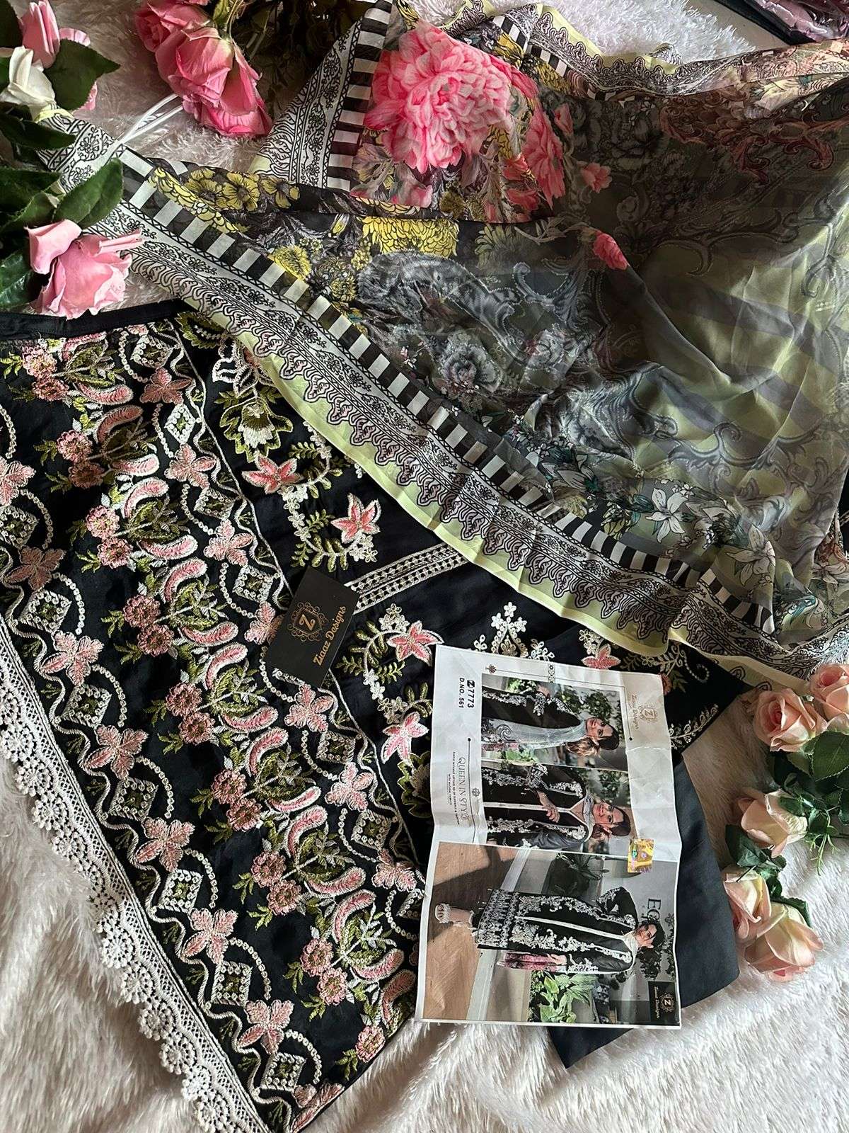 ZIAAZ DESIGNS CODE 561 COTTON EMBROIDERED PAKISTANI SUIT