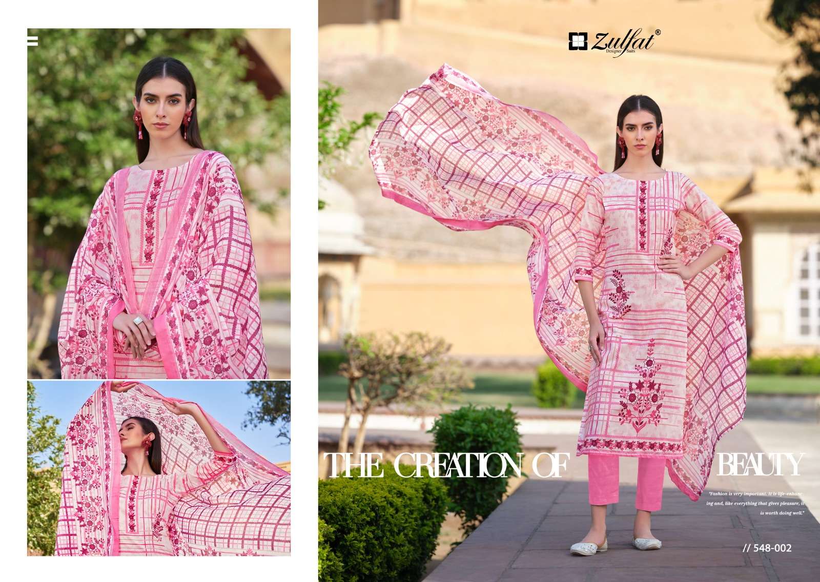 ZULFAT DESIGNER SUITS FARHANA VOL 6 COTTON DESIGNER PRINT SUIT