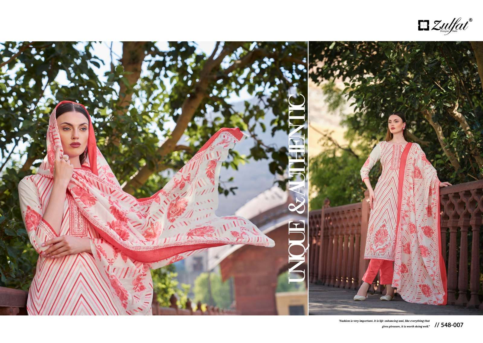 ZULFAT DESIGNER SUITS FARHANA VOL 6 COTTON DESIGNER PRINT SUIT