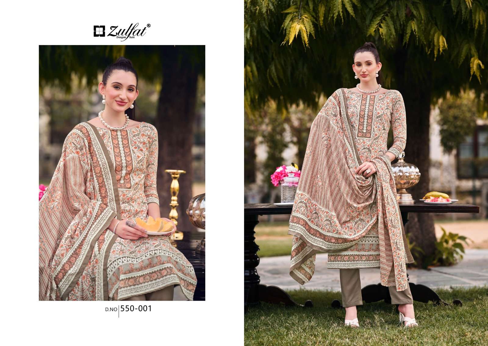 ZULFAT DESIGNER SUITS HAKOBA COTTON PRINT SALWAR SUIT