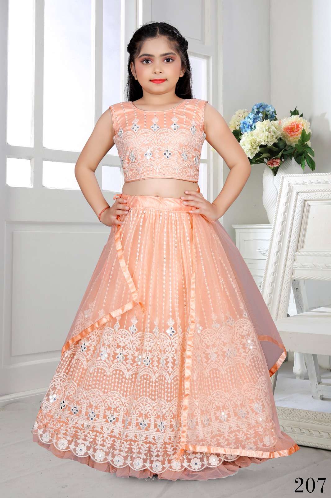 AARADHNA VOL 25 HEAVY DESIGNER KIDS WEAR LEHENGA CHOLI