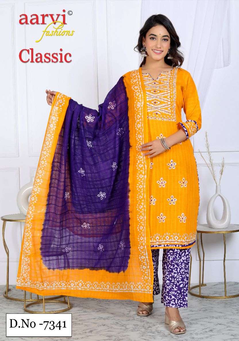 AARVI FASHION CLASSIC VOL 6 COTTON BATIK PRINT KURTI COMBO SET 
