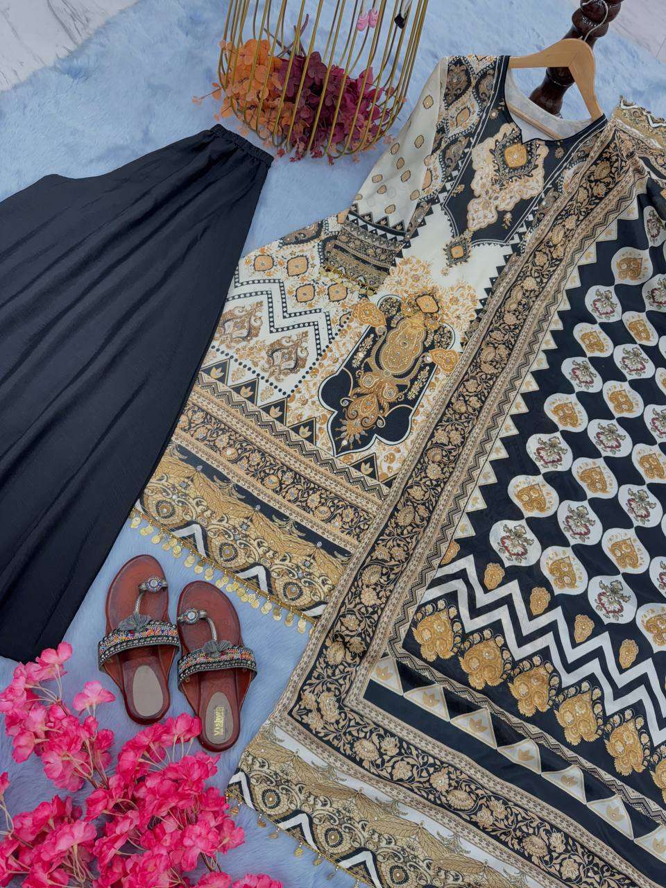 AD 166 KURTI PLAZZO SET