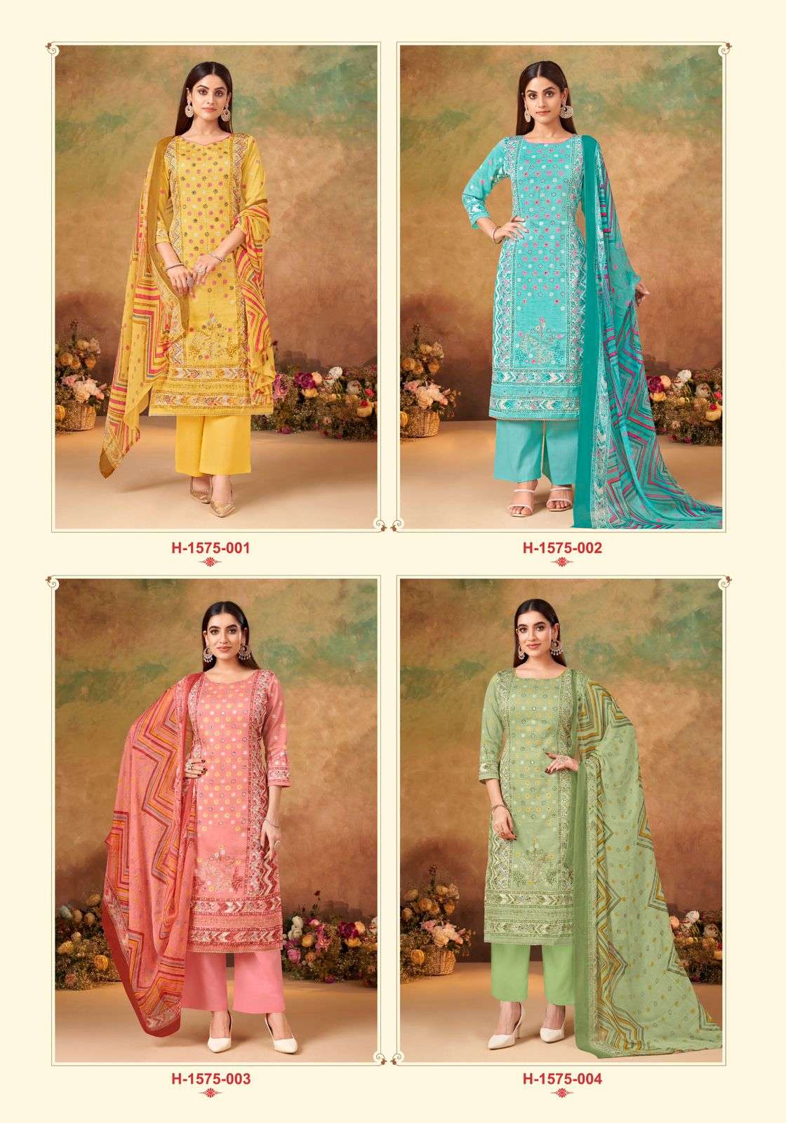 ALOK SUITS KUSHA JAM COTTON FANCY HAND WORK SUIT