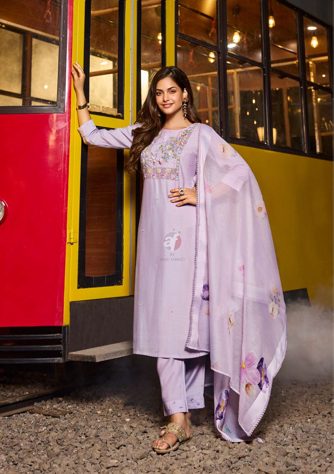 ANJU FABRICS CHANDANI VOL 3 VISCOSE HAND WORK DESIGNER FANCY SUIT
