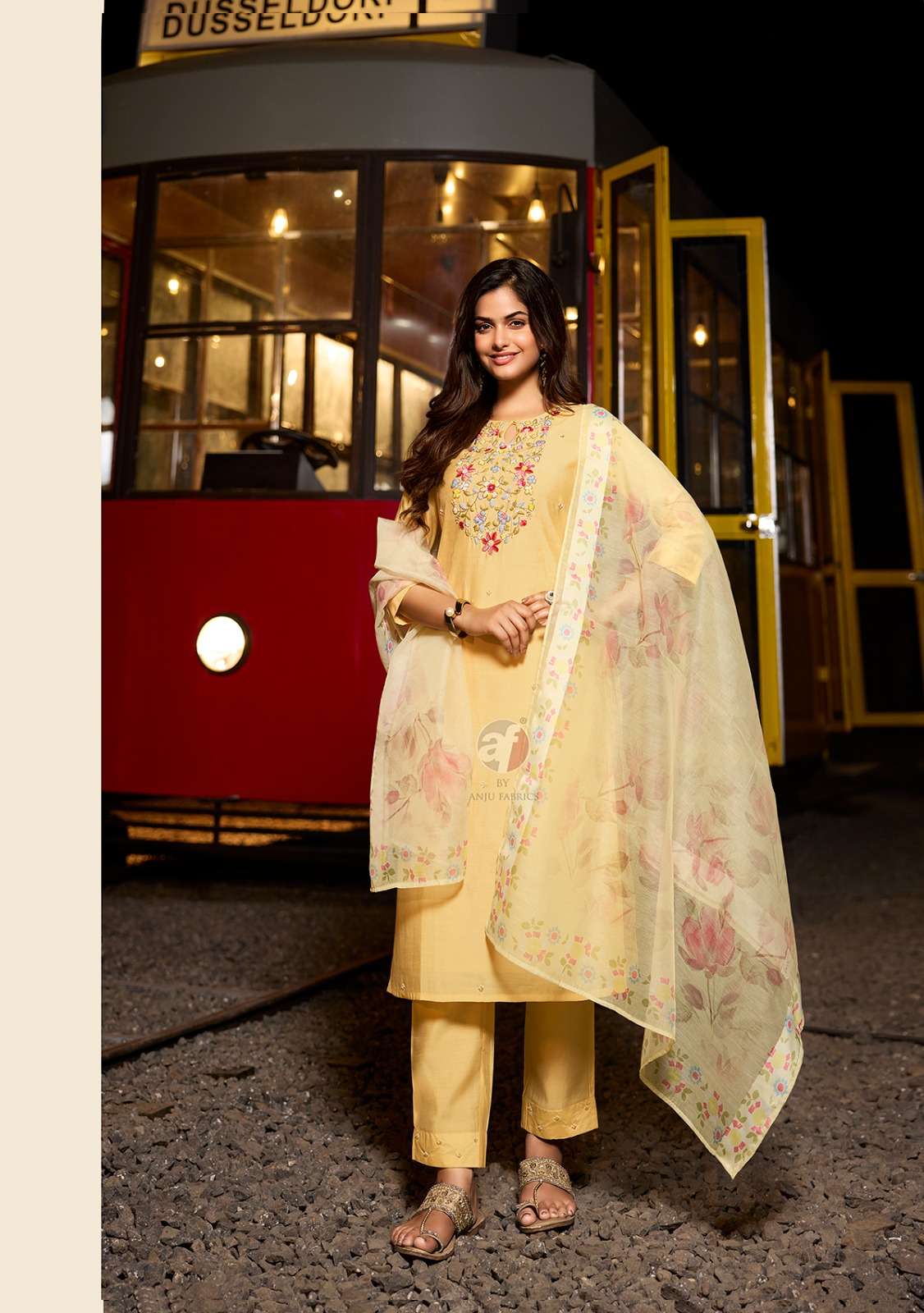 ANJU FABRICS CHANDANI VOL 3 VISCOSE HAND WORK DESIGNER FANCY SUIT