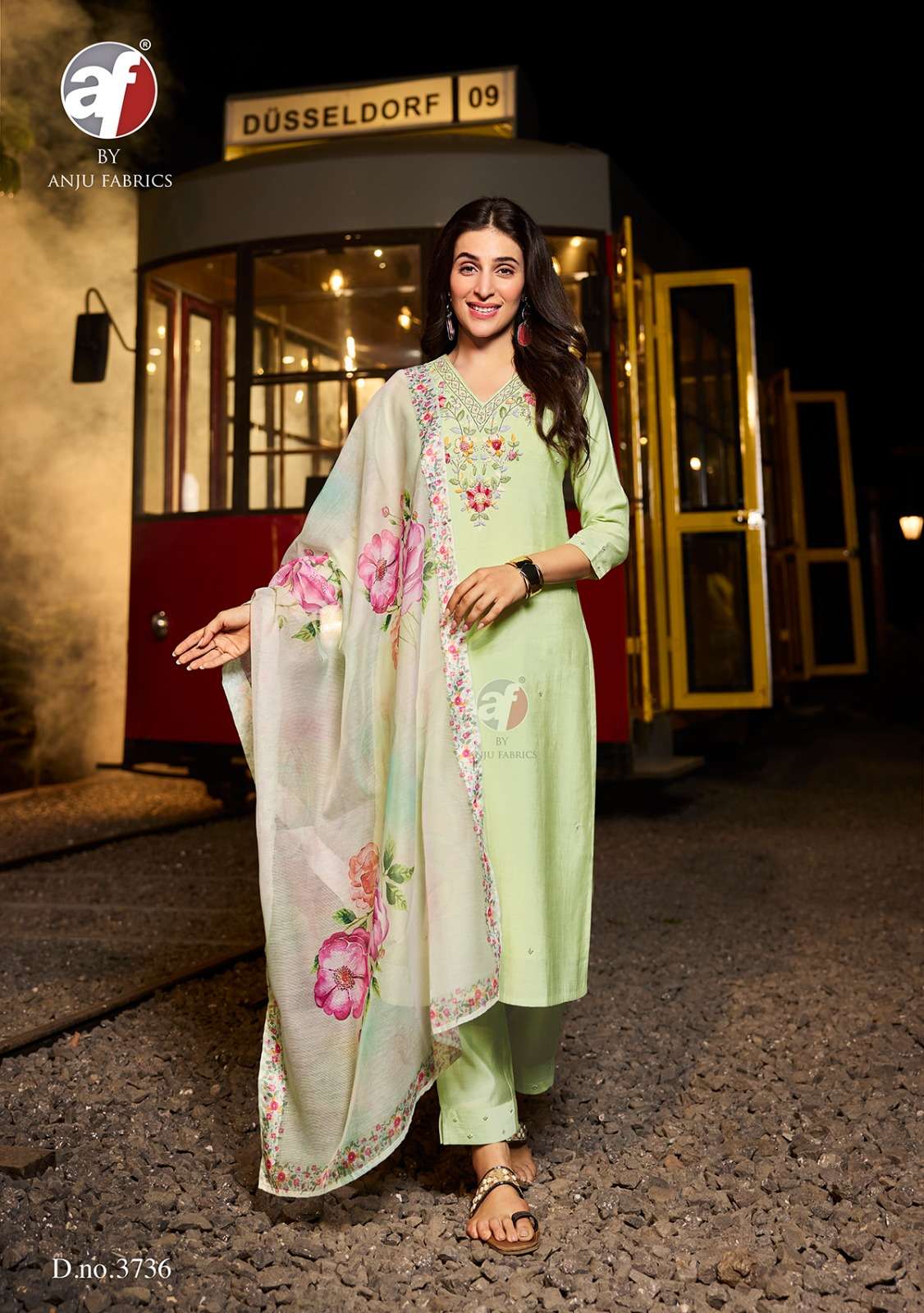 ANJU FABRICS CHANDANI VOL 3 VISCOSE HAND WORK DESIGNER FANCY SUIT