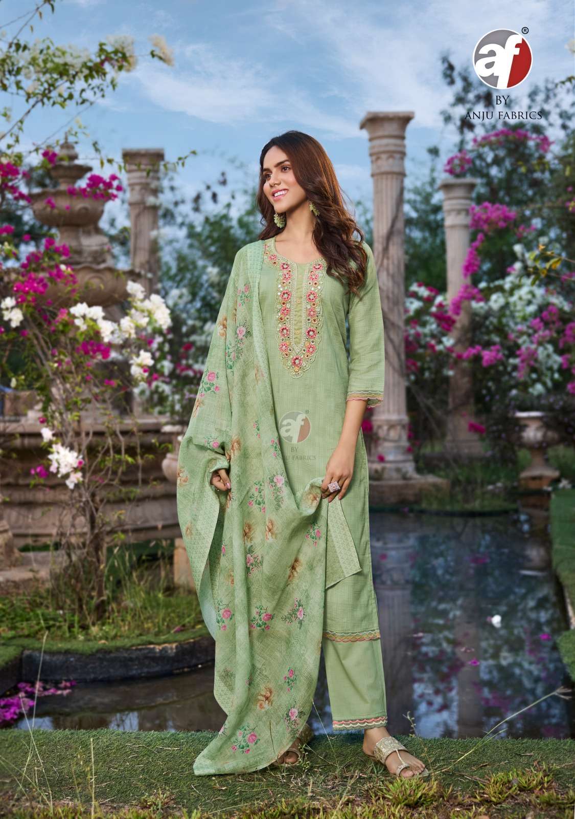 ANJU FABRICS PATTERNS VOL 3 COTTON BEAUTIFUL DESIGNER LADIES SUIT