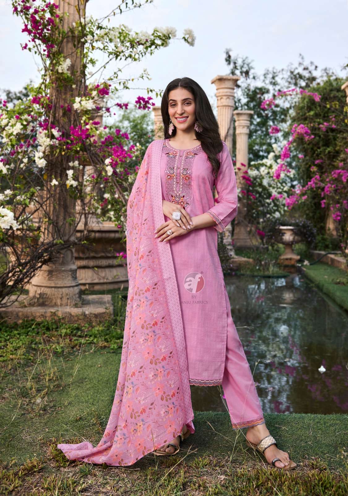 ANJU FABRICS PATTERNS VOL 3 COTTON BEAUTIFUL DESIGNER LADIES SUIT