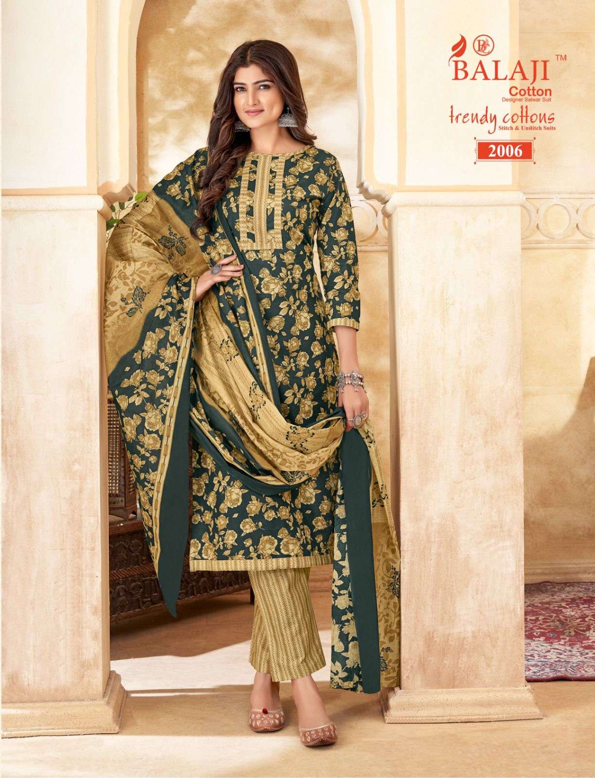 BALAJI COTTON TRENDY COTTON VOL 2 COTTON REGULAR WEAR DRESS 