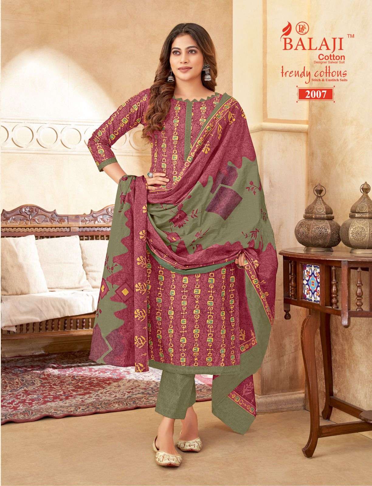 BALAJI COTTON TRENDY COTTON VOL 2 COTTON REGULAR WEAR DRESS 