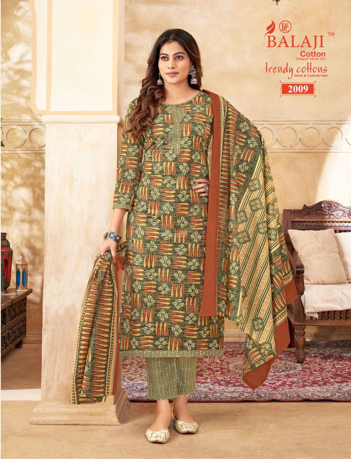 BALAJI COTTON TRENDY COTTON VOL 2 COTTON REGULAR WEAR DRESS 