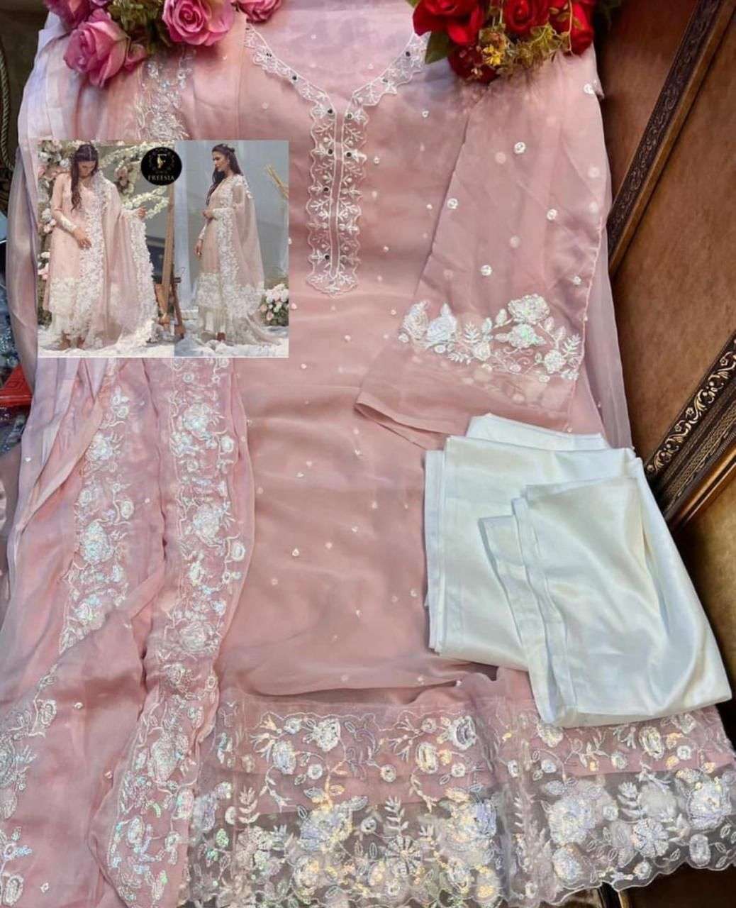 BAROQUE D NO 1013 GEORGETTE FANCY DESIGNER SUIT