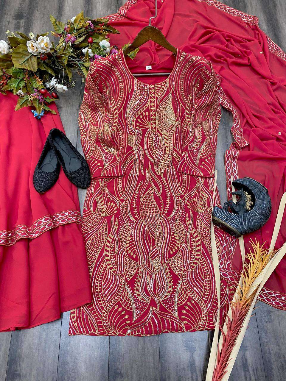 BE 257 KURTI PLAZZO