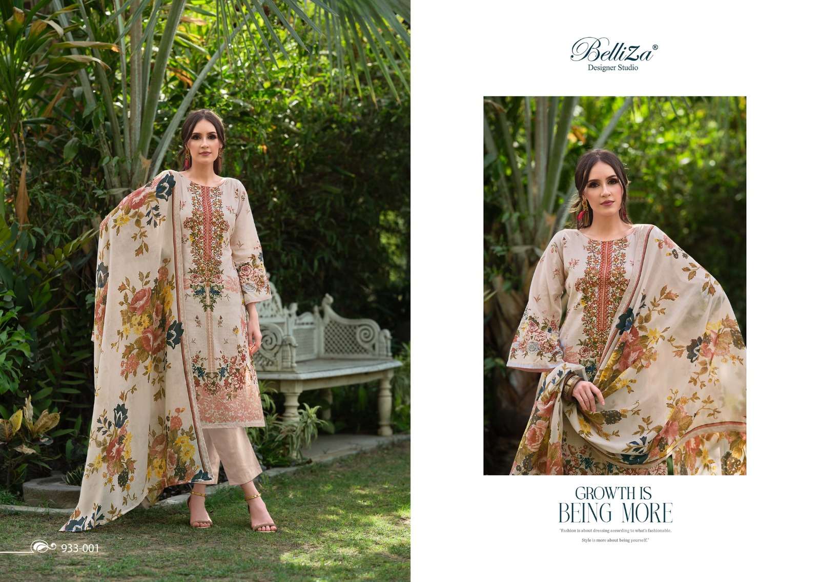 BELLIZA DESIGNER STUDIO NAIRA VOL 58 COTTON FANCY WORKS SUIT