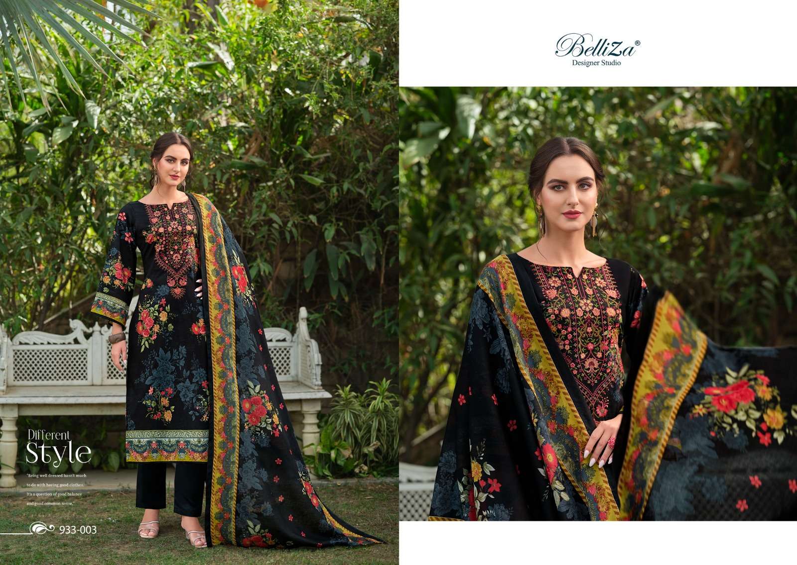 BELLIZA DESIGNER STUDIO NAIRA VOL 58 COTTON FANCY WORKS SUIT