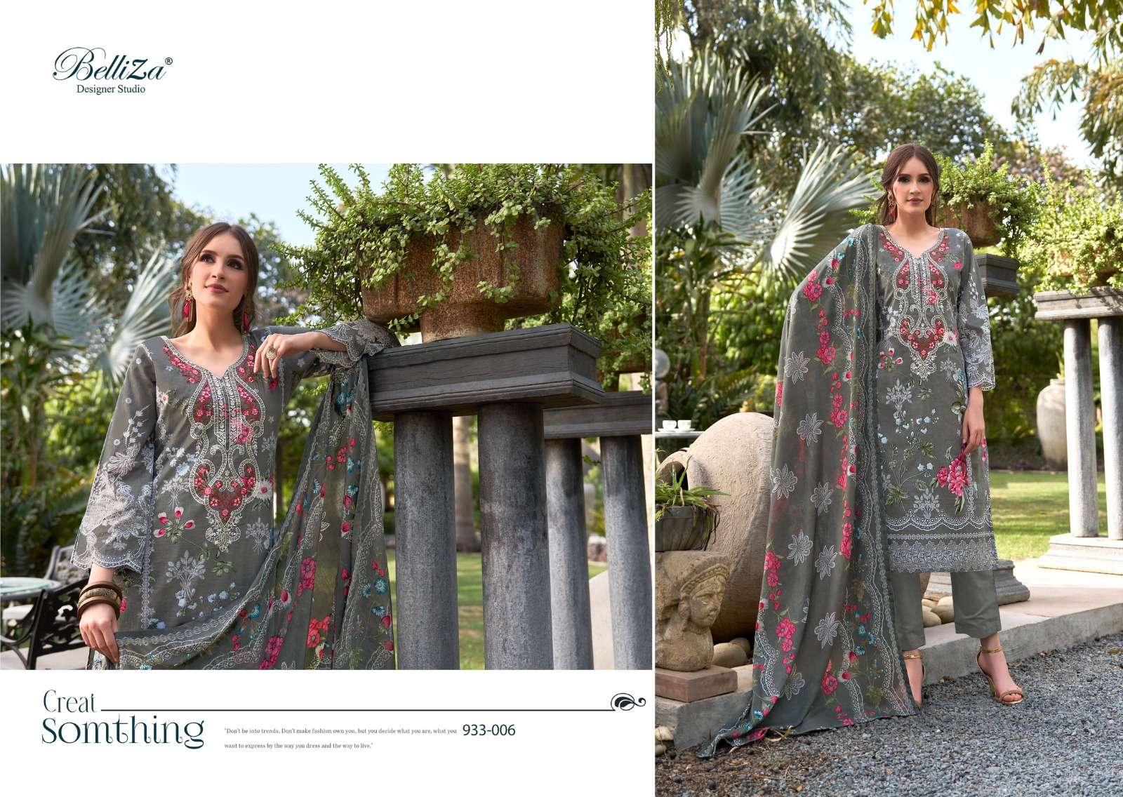 BELLIZA DESIGNER STUDIO NAIRA VOL 58 COTTON FANCY WORKS SUIT