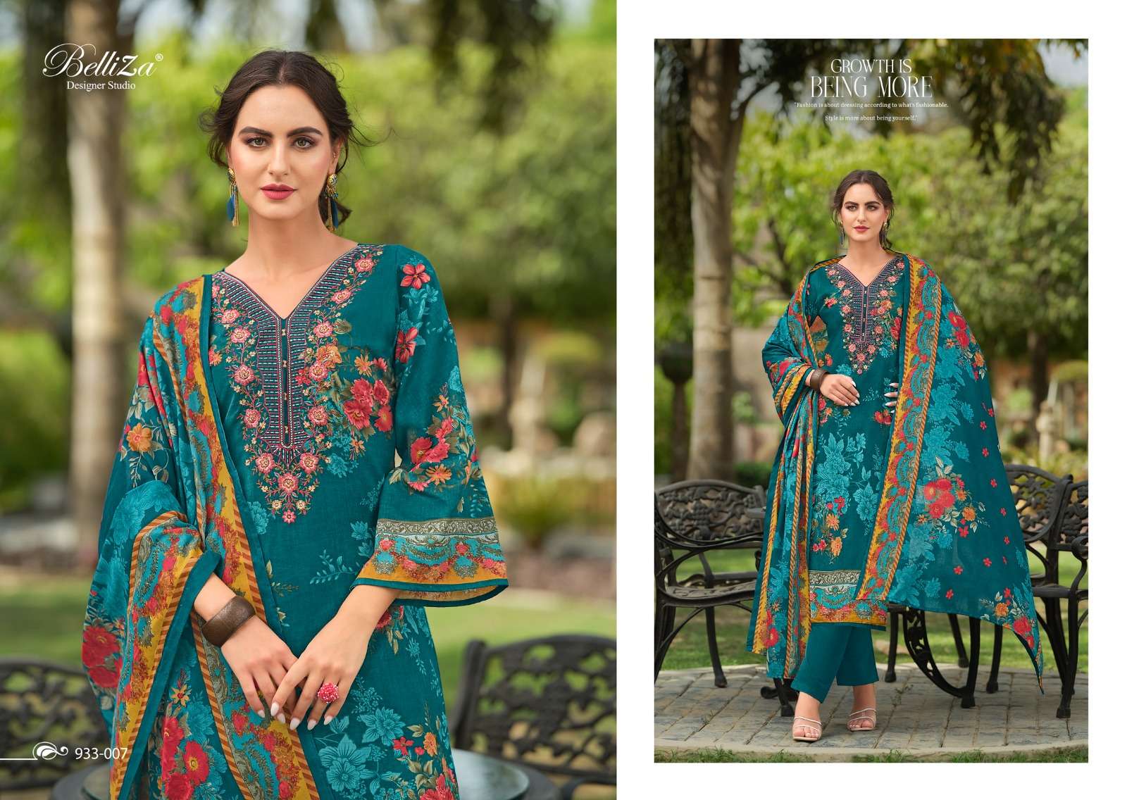 BELLIZA DESIGNER STUDIO NAIRA VOL 58 COTTON FANCY WORKS SUIT