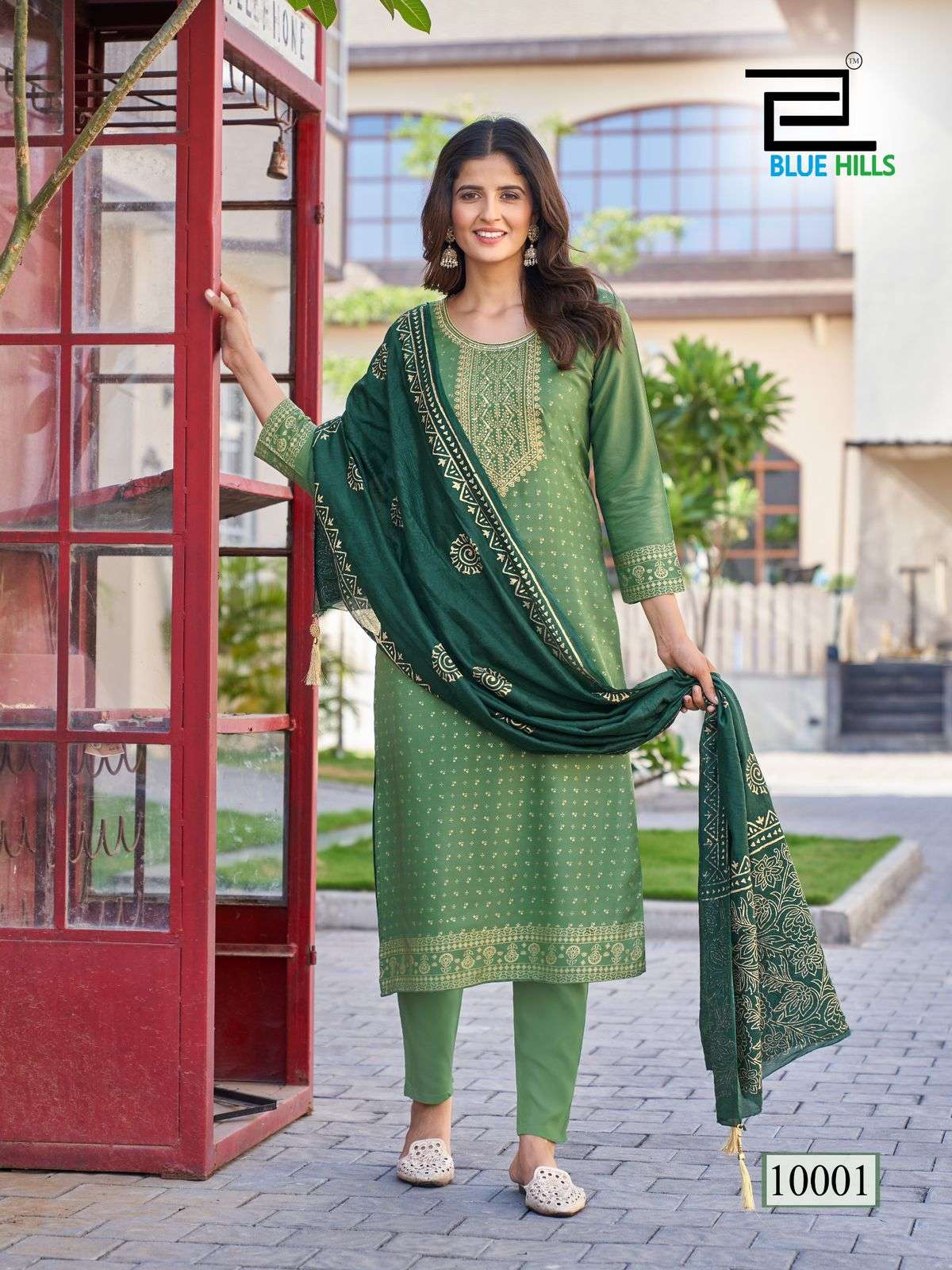 BLUE HILLS ROYAL TOUCH VOL 10 RAYON FOIL PRINT FANCY KURTI COMBO SET 