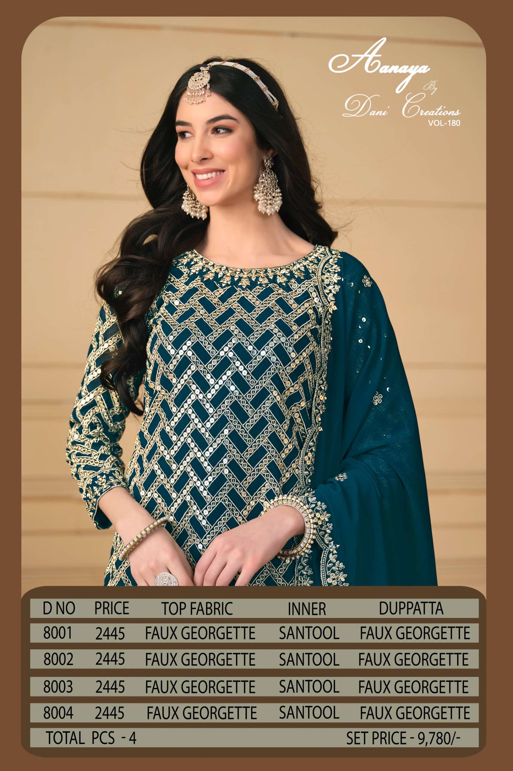 DANI CREATION AANAYA VOL 180 HEAVY DESIGNER PARTY WEAR SUIT