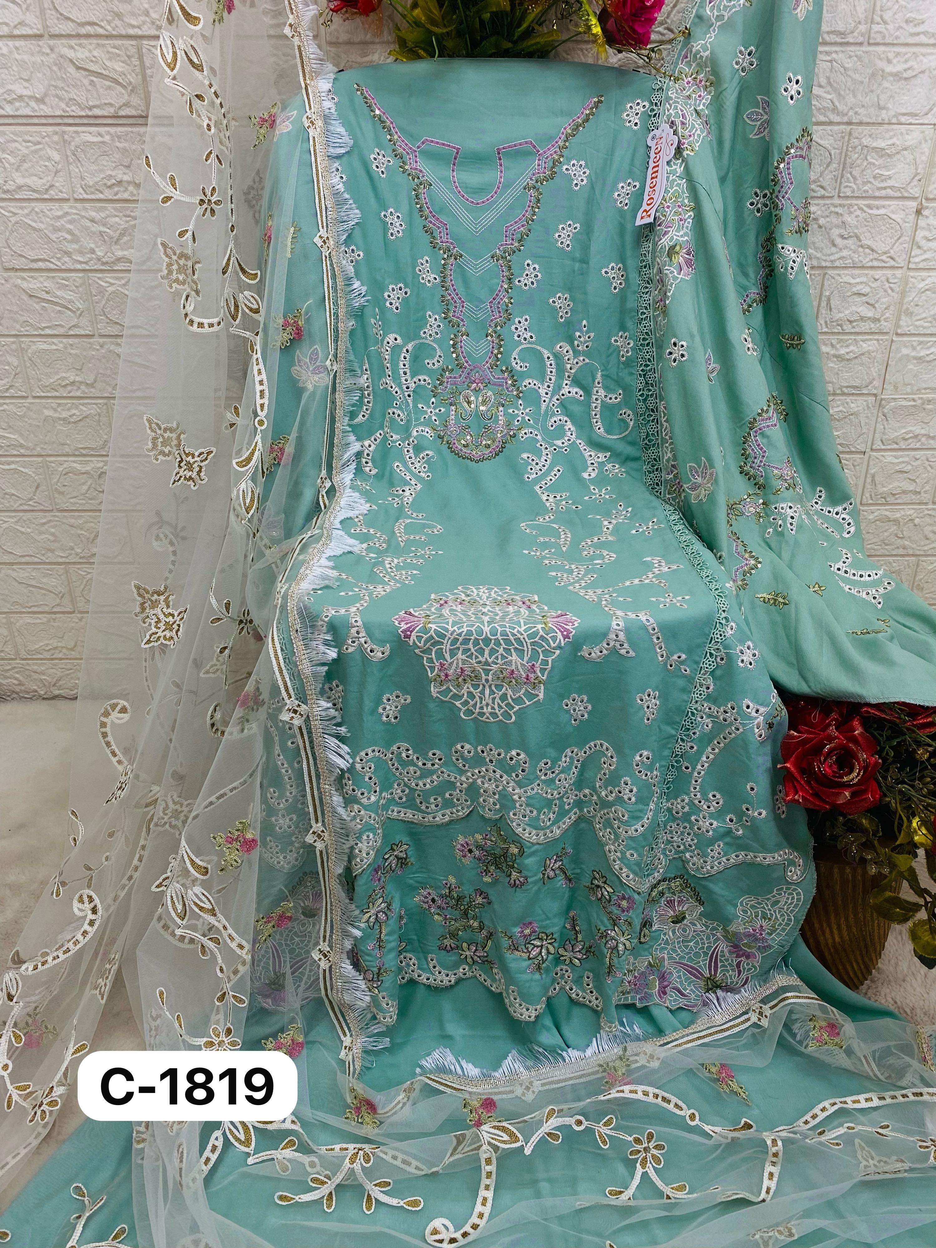 FEPIC ROSEMEEN C 1819 HEAVY EMBROIDRED PAKISTANI SUIT